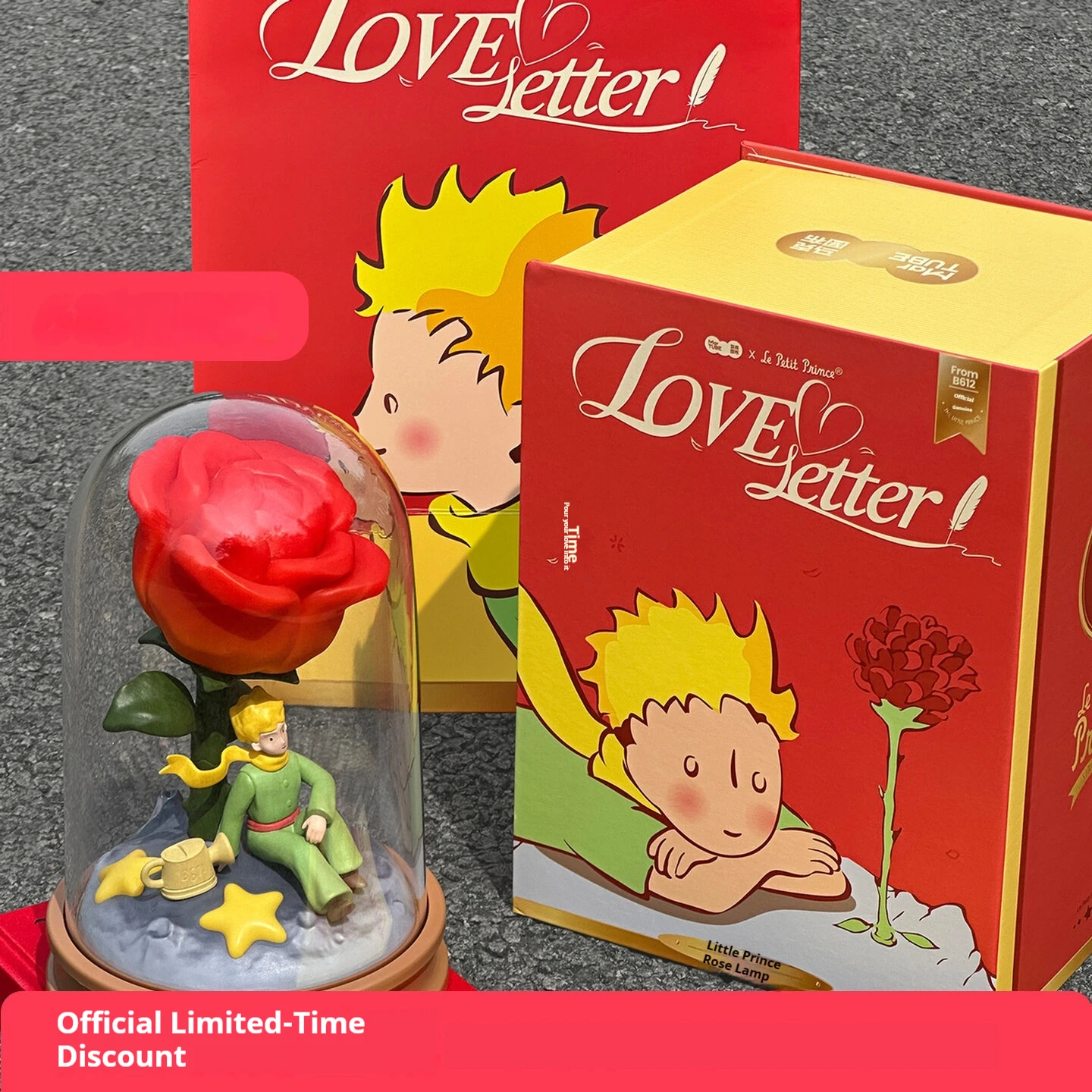Cartoon Little Prince Nightlight Bedside Bedroom Sleeping Night Light Rose Transfer Cute Decorative Light Toy Girl Birthday Gift - view 2