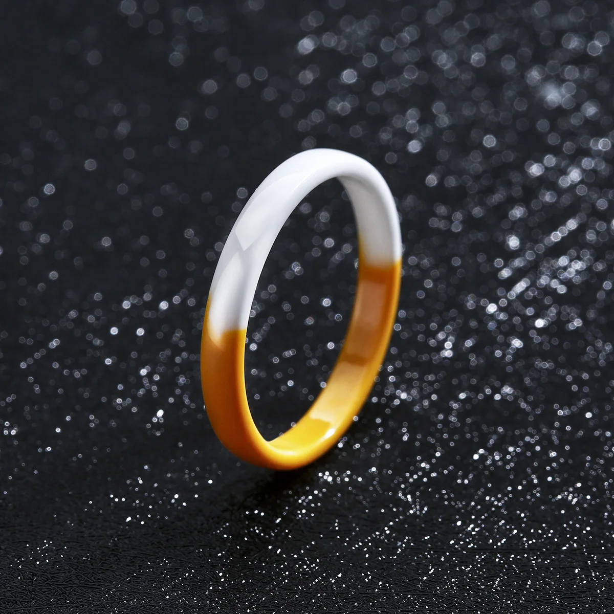 3mm Thin Stackable Ceramic Ring, Minimalist Wedding Band
