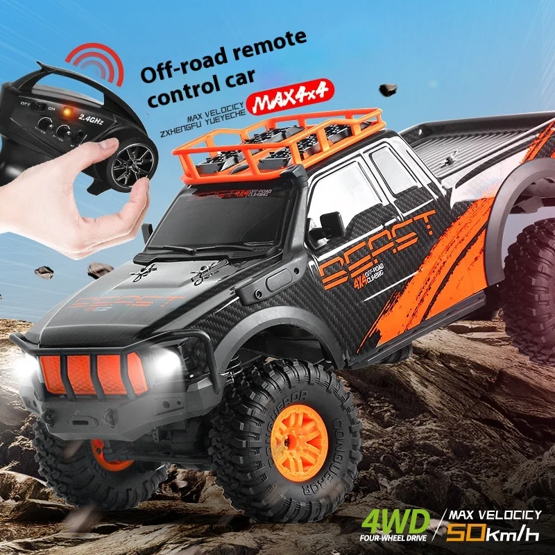 Controle Remoto Raptor RC Car Brinquedos, Simulação Off-Road, Full-Scale, Tração nas Quatro Rodas, Escalada, Grande, 1:10, Presentes