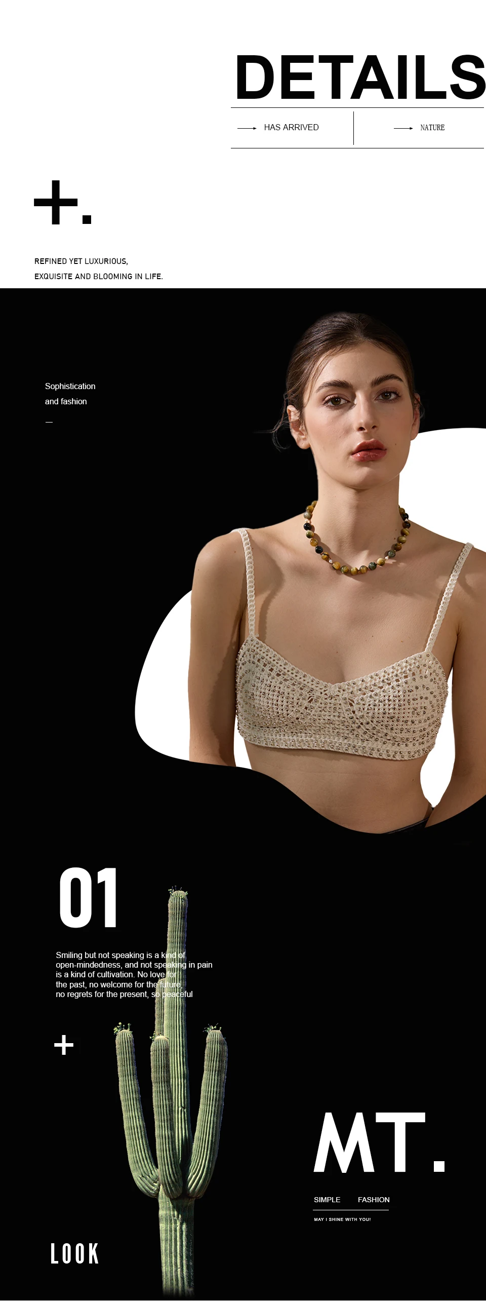 Yhpup Maillard Naturstein Tiger Runde Perlen Kette Kragen Halskette Edelstahl Handgefertigter Schmuck Wasserdicht für Frauen Geschenk – Detail 4