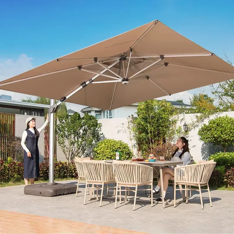 Waterproof Sunshade Cantilever Roman Umbrella Outdoor Garden Parasol Heavy Duty Umbrella Big Size 3.5M 3*4M Tent