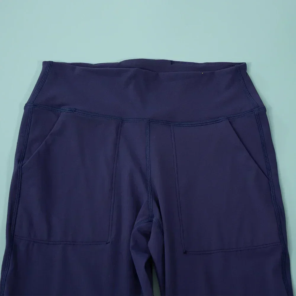 Pantaloni da Yoga elasticizzati a vita alta da donna al limone pantaloni da Jogging Fitness elasticizzati a vita alta rilassati progettati per in movimento