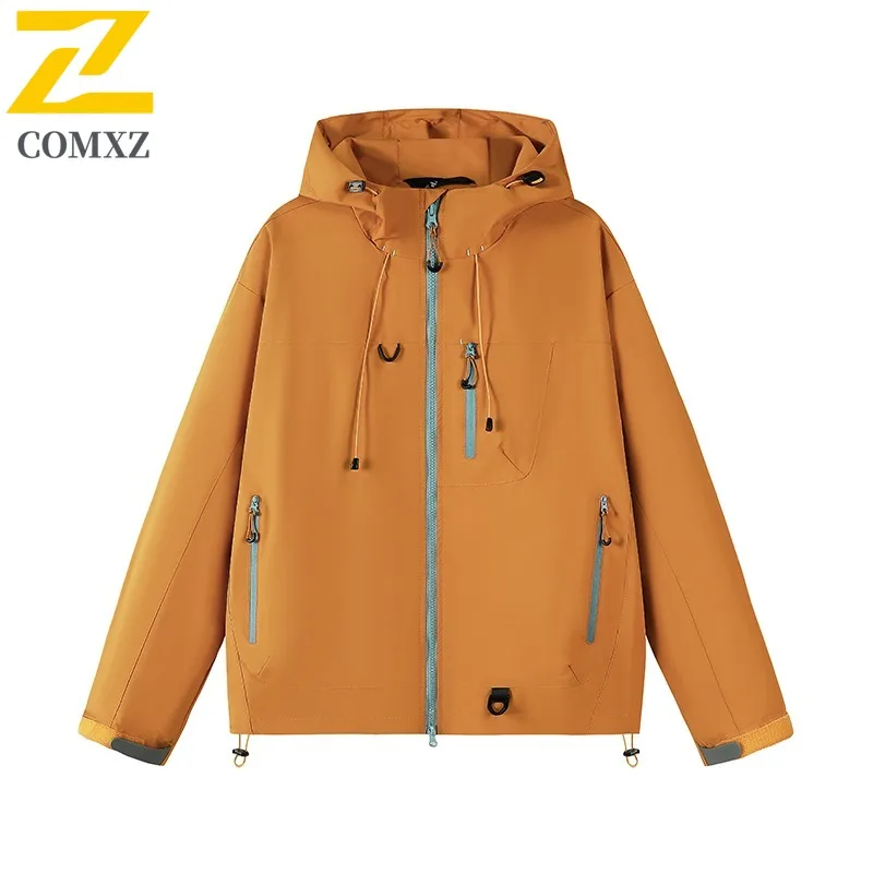 

COMXZ Comfortable Premium Mens Jacket Outdoor Travel Durable Motorcycle Coat Fashion Hooded Daily Style Autumn New Clothing