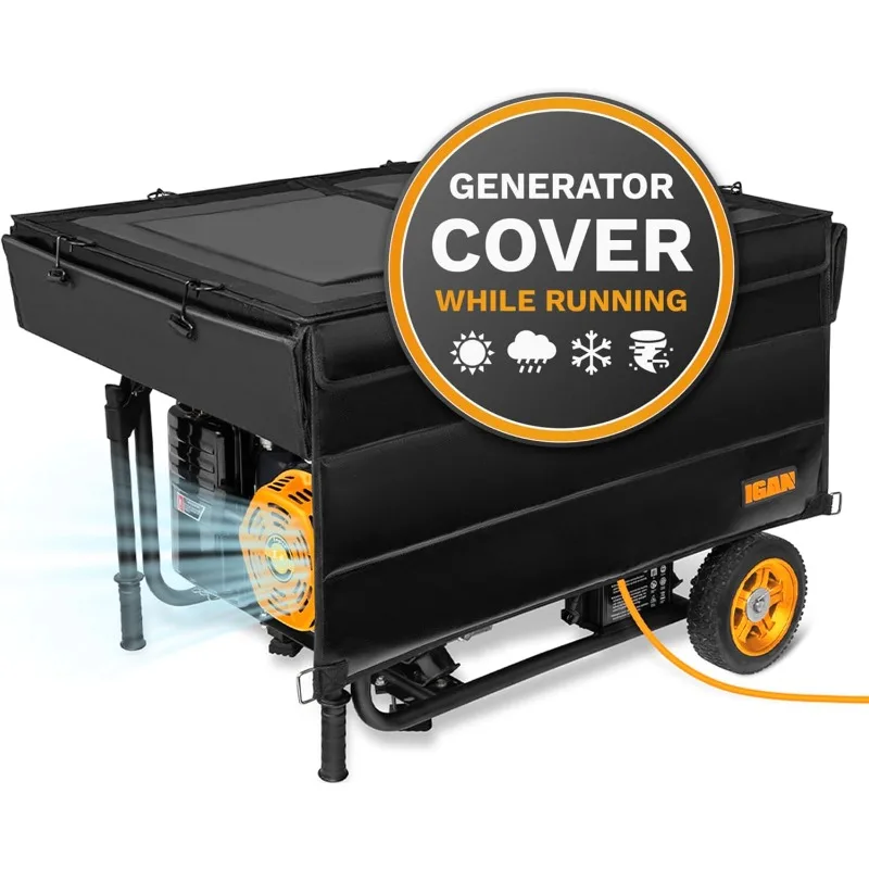 Running 33x25.5x18.5in for 3500-12000W Portable Open Frame Generators - Weatherproof Generator Cover