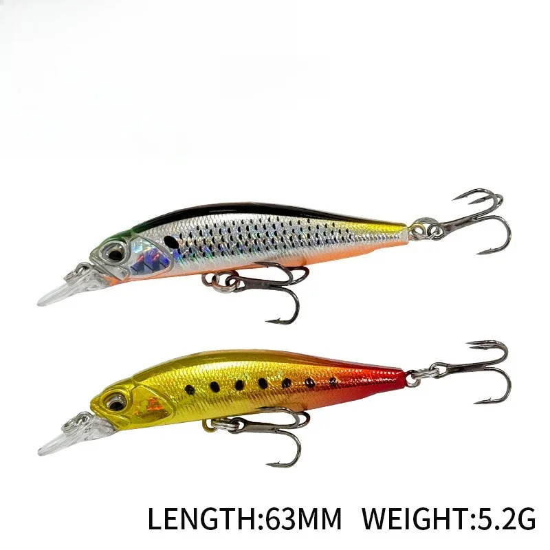 BILLINGS 1 Stück schwimmender künstlicher Köder – 63 cm/5,2 g Mikro-Angelköder für Süß- und Salzwasser, praktisches Angelzubehör – Detail 3