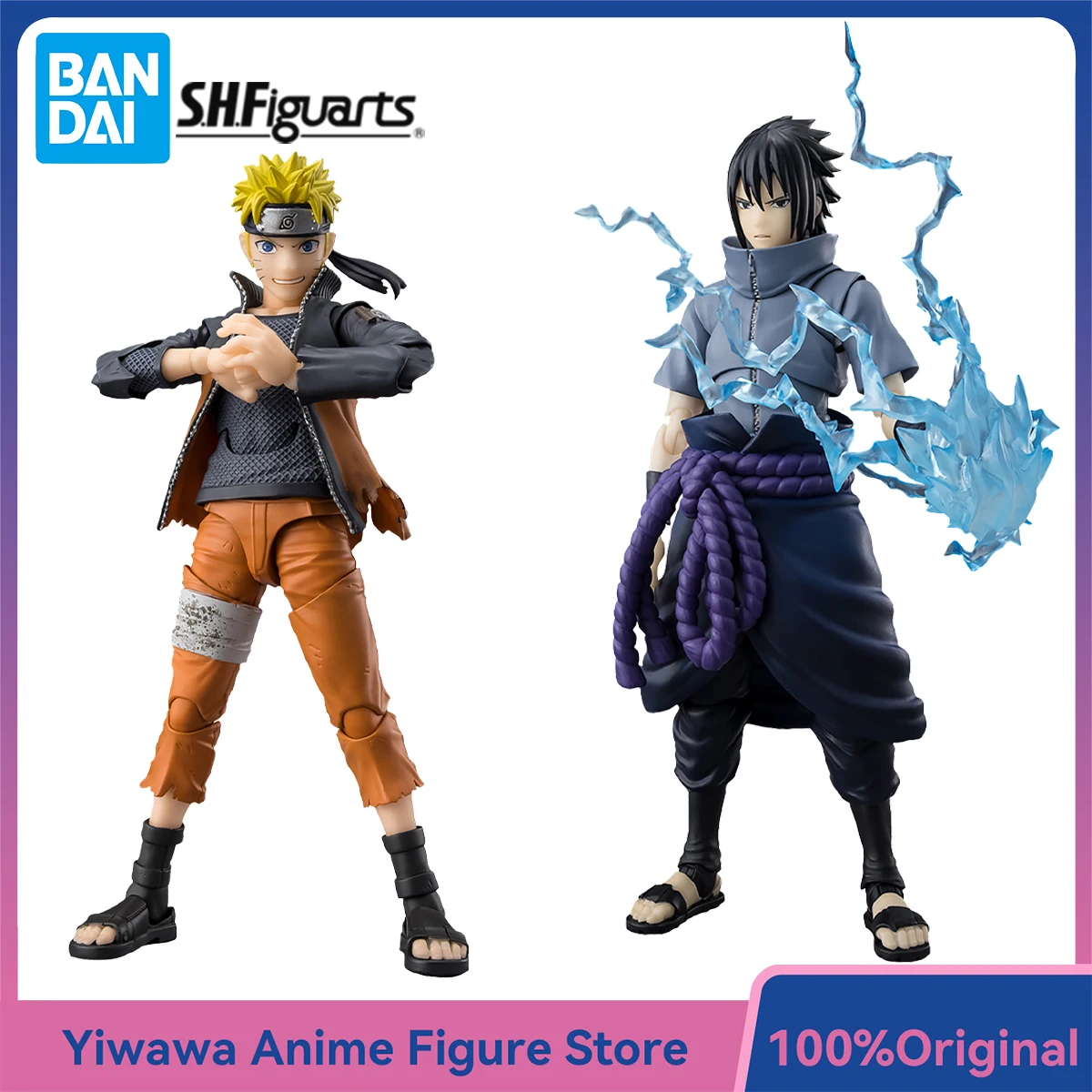 

BANDAI S.H.Figuarts Naruto Uzumaki The Power To Unite Sasuke Uchiha Solitary Shinobi Action Anime Figure Collectible Model Toy