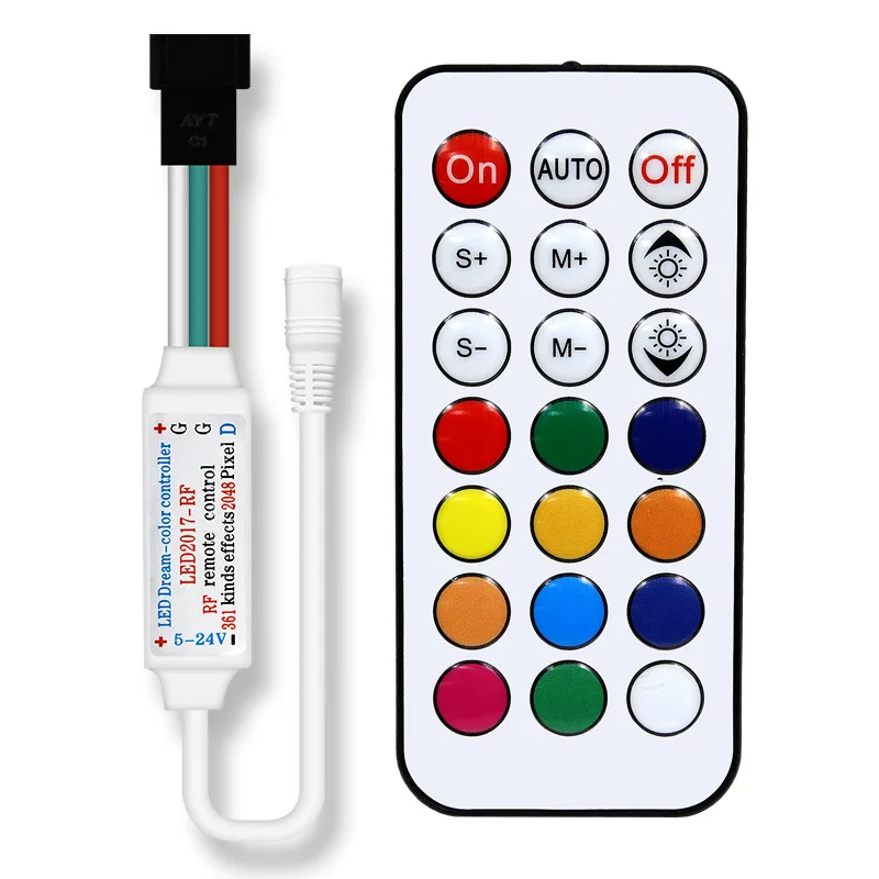 5-24V 21-Key kontroler RF magia LED RGB kolor marzeń kontroler dla WS2812B WS2811 2812 2815 pełny kolorowy pasek LED ciąg moduł