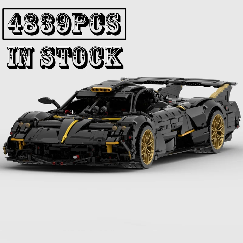 جديد MOC-226657 Huayra R EVO 1:8 مقياس تقنيات بنة Hypercar سوبر سباق السيارات الجمعية اللعب نموذج هدايا عيد الميلاد #1