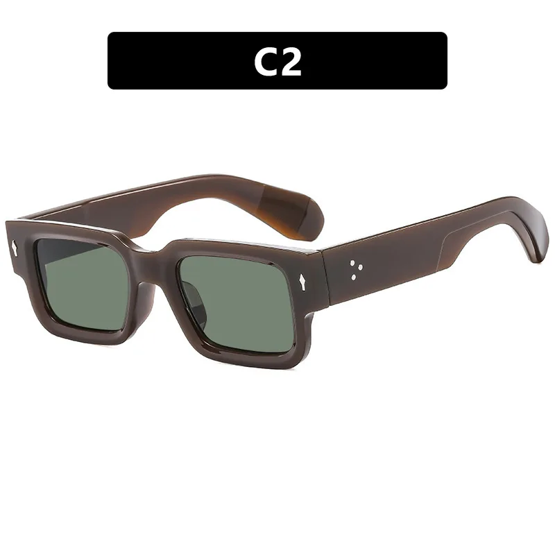 Arrow-shaped Rivet Square Sunglasses Fashionable Sunshade Sun Protection Rivet Beach Designer Sunglasses