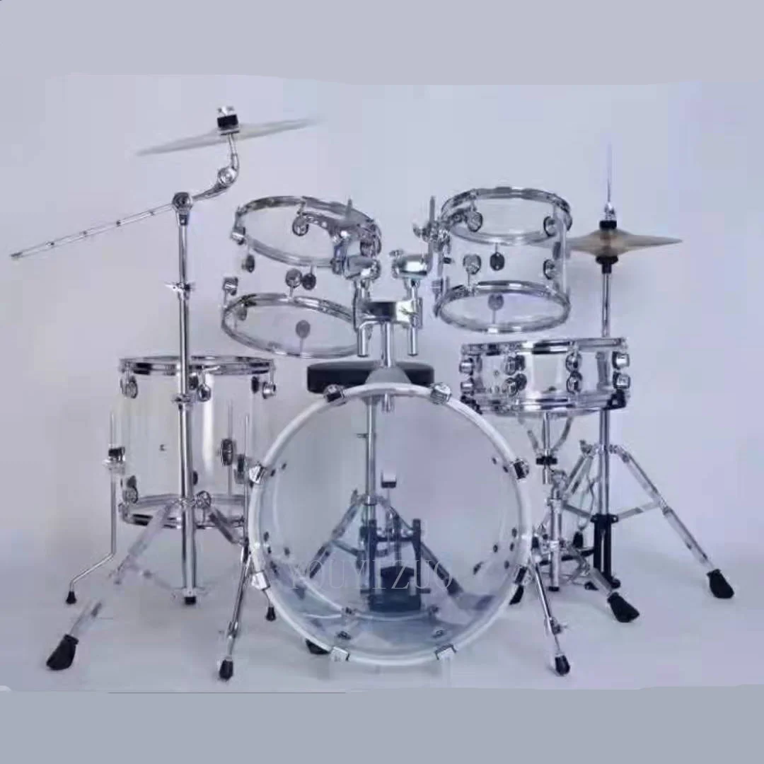 

YOUYIZUO PMMA Pipe Acrylic Tube Transparent 10*5Inches Snare Drum 10*5 Tom Tom 12*8inches Rack 14*12inches Floor Tom Bass Drum