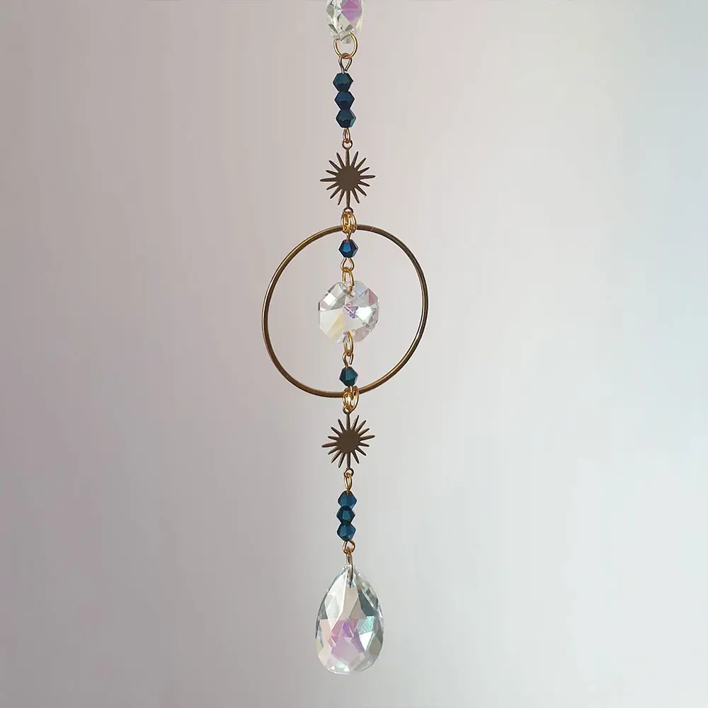 1 Piece Crystal Sun Catcher Window Hanging Decoration, Wind Chime Wall Decoration, Home Decor Outdoor Garden Hanging Decoration, Suitable for Living Room, Home, Outdoor Garden, Car Decoration, Home Decor, Art Home and Outdoor Decoration