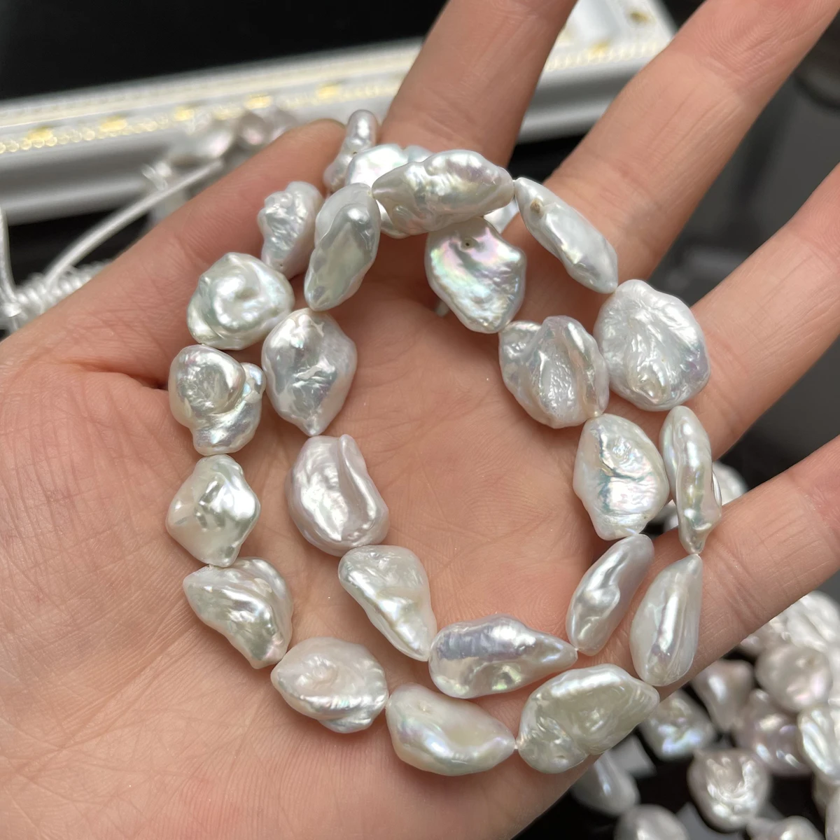 

13–15mm Irregularly Shaped Natural Freshwater Baroque Pearls Loose Beads for Jewelry Making DIY Necklaces Bracelets Accessories