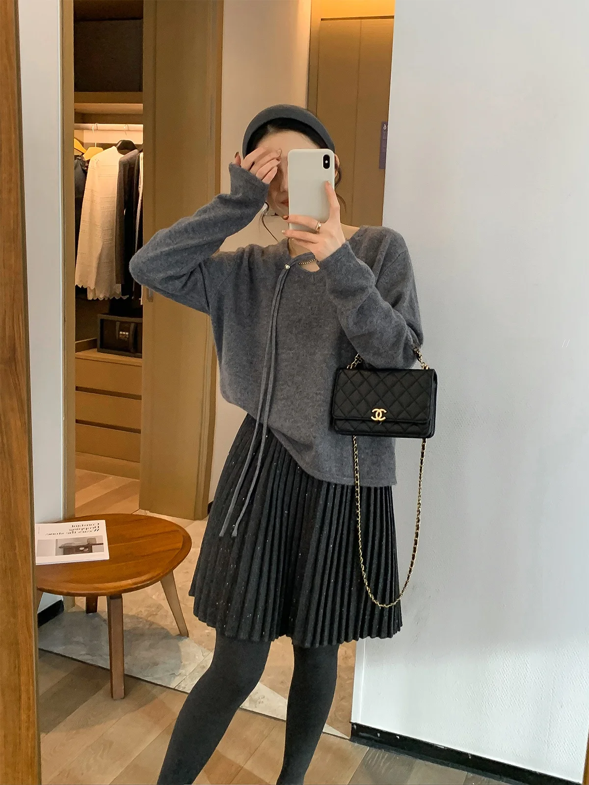 

ay Long Sve Knitted Sweater Women's Winter Faion Overhead irt Love Devil Fi Design Trendy Commute Sle V-Ne Loo...