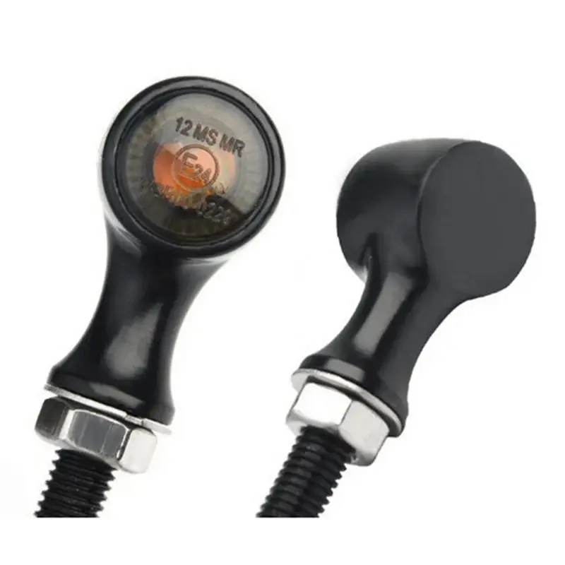 AEA7-2Pcs Motorcycle 12V Turn Signal Light 3Pin Indicator Light Taillight Lamp Brake Lamp Daul Color Yellow White Light