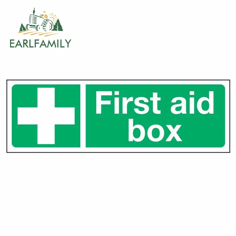 EARLFAMILY 13cm x 4.3cm For First Aid Room Car Stickers Graffiti Decal Funny Repair Sticker Creative Occlusion Scratch Decor
