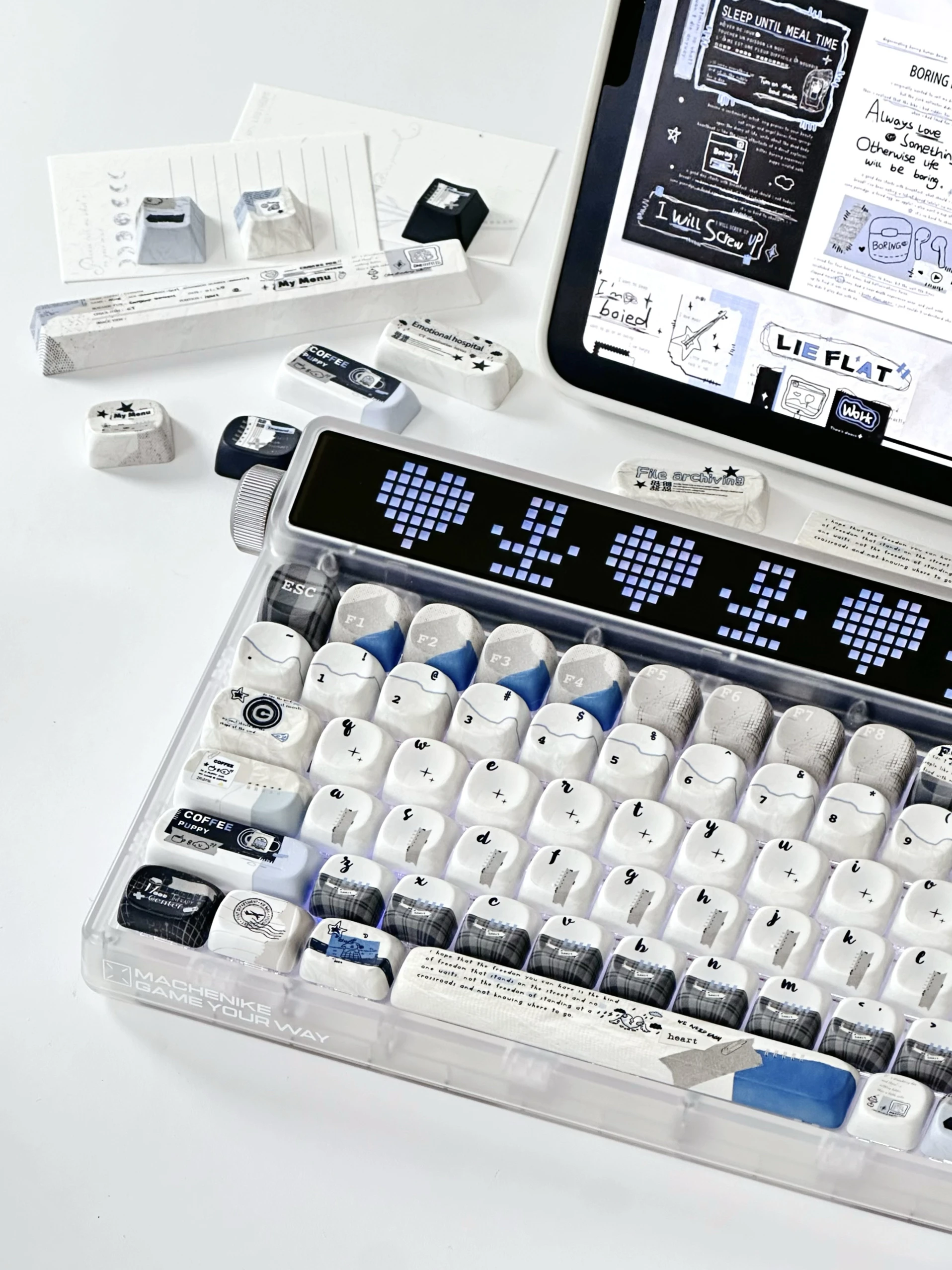 Winter keycaps ins Original keycaps Mechanical keyboard Customized keyboard Simple style Premium keycaps pbt five sides