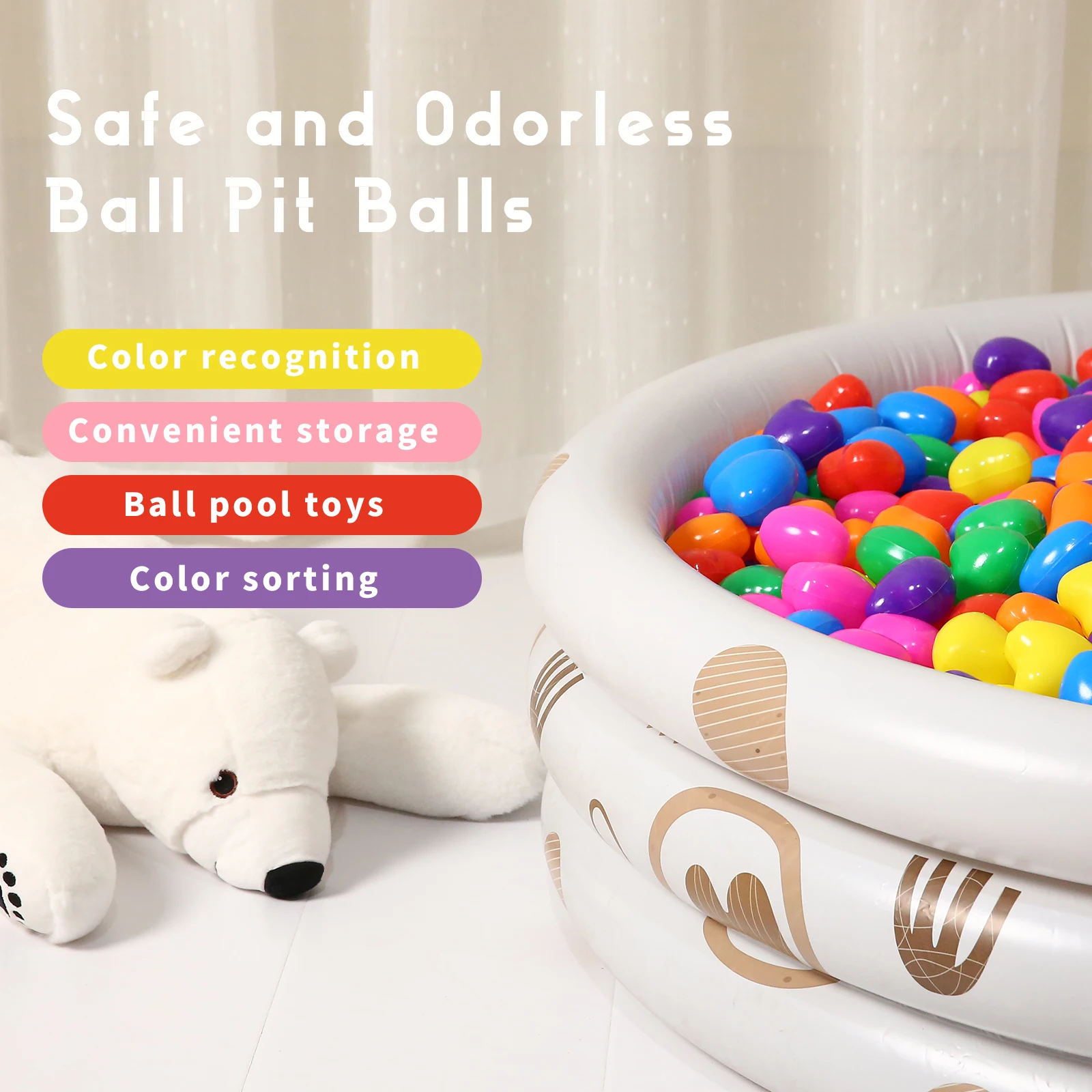 50/100 szt. 5,5 cm kulki w kształcie serca wielokolorowe dla dzieci dom zabaw miękka plastikowa piłka basenowa na zewnątrz namioty sportowe zabawki