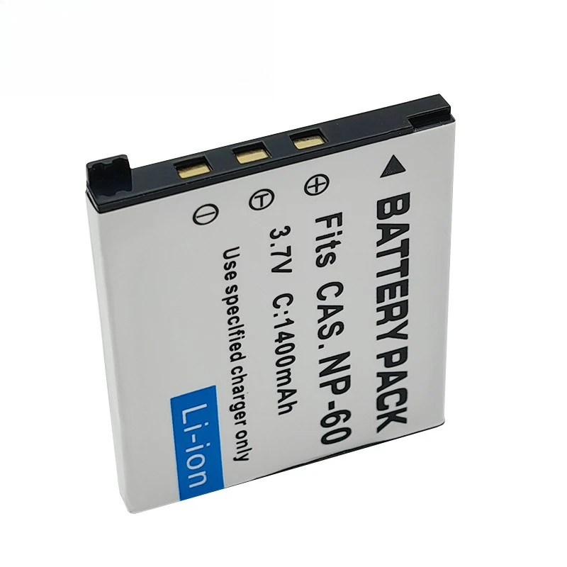 1400mAh NP-60 High-capacity Battery Suitable for Casio EX-S10 S12 Z29 Z20 Z80 Z90 Fully Decoded Replaceable Battery