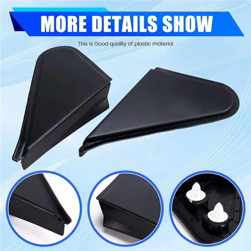 PZHI-Car Side Mirror Corner Triangle Cover Rearview Mirror Triangle Trim For Toyota RAV4 2013-2018 60117-0R040 60118-0R040