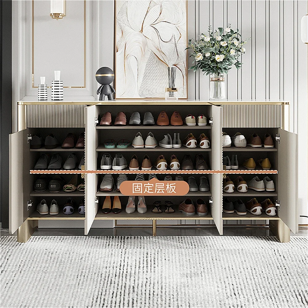 Light Luxury Shoe Cabinet Italian Style Minimalist High-end Large Capacity Multi-layer Entrance Cabinet Zapatero Home Furniture