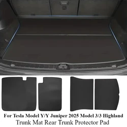 For Tesla Model Y/Y Juniper 2025 Model 3/3 Highland Trunk Mat Rear Seat Back Protector Pad Split Dog Liner Pet Mat Anti-kick Pad