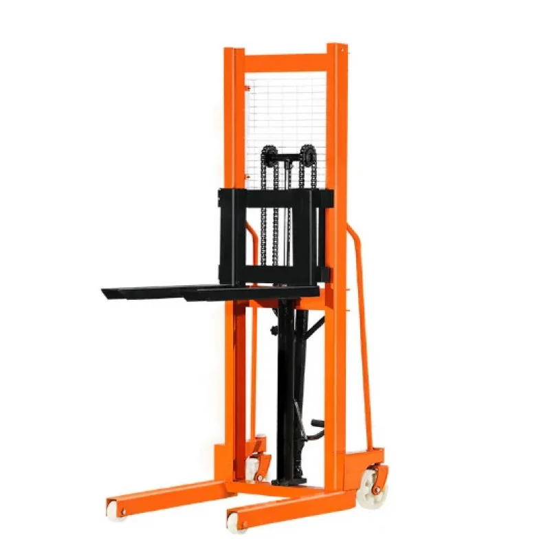 Hand Pallet Lifts Forklift ton Hydraulic With Adjustle Forks Aluminium Manual Stacker