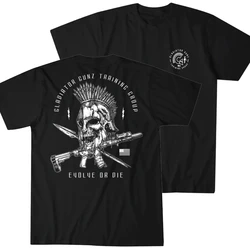 Sparta Warrior Skull Gladiator Gunz Tactical Training T-Shirt New 100% Cotton O-Neck Short Sleeve Casual Mens T-shirt Size S-4XL