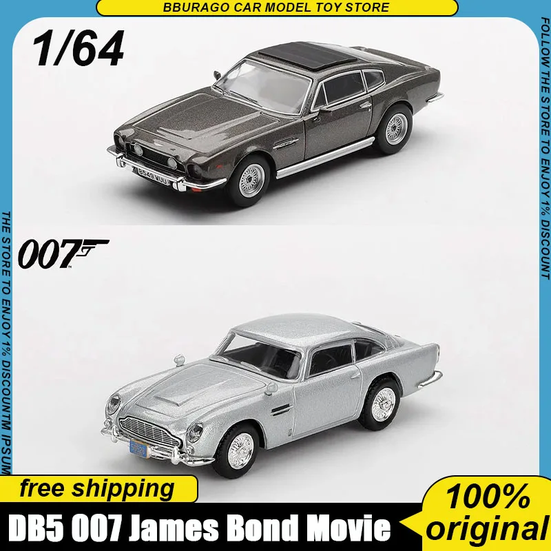 사전 판매 미니 GT 1:64 Db5 007 제임스 본드 영화 컬렉션 다이캐스트 모델 2가지 버전 중국어 영어 포장 장난감 남자아이 선물 여자아이 선물