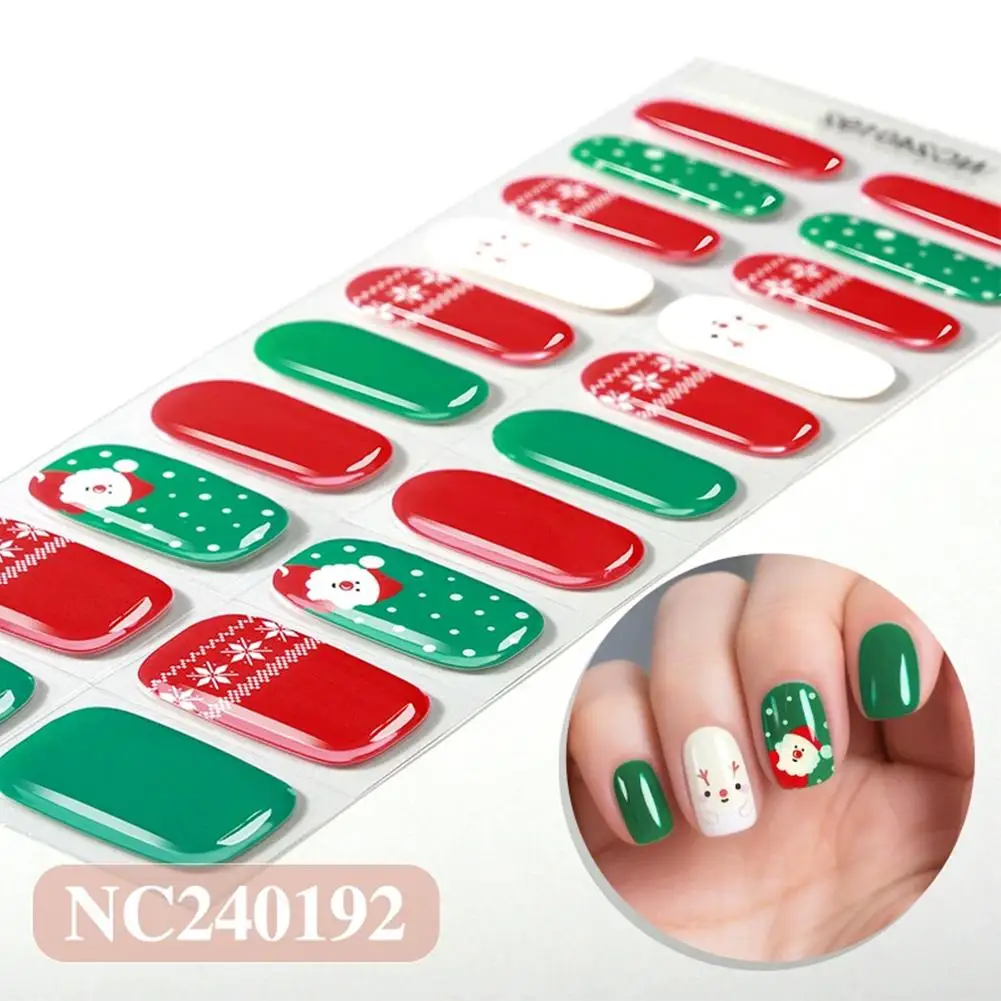 Heiße Weihnachtsatmosphäre Nagelaufkleber Schneemann Schneeflocke Wapiti Selbstklebende hochwertige süße Nagelaufkleber Nail Art Deco