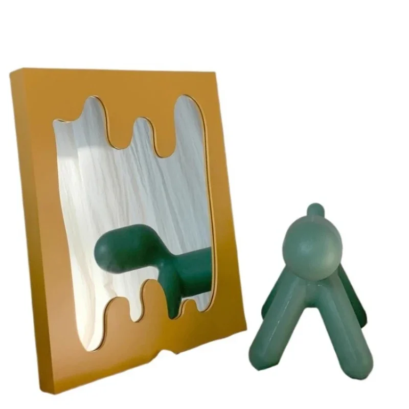 مرآة مكياج كاملة الطول بتصميم موجة إنس نورديك، مرآة تركيب إبداعية على الأرض، مرآة نصف الجسم #1