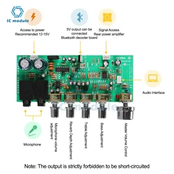 OK339 PT2399 reverberation pre-stage tuning board low-noise power amplifier front board with knob power amplifier module