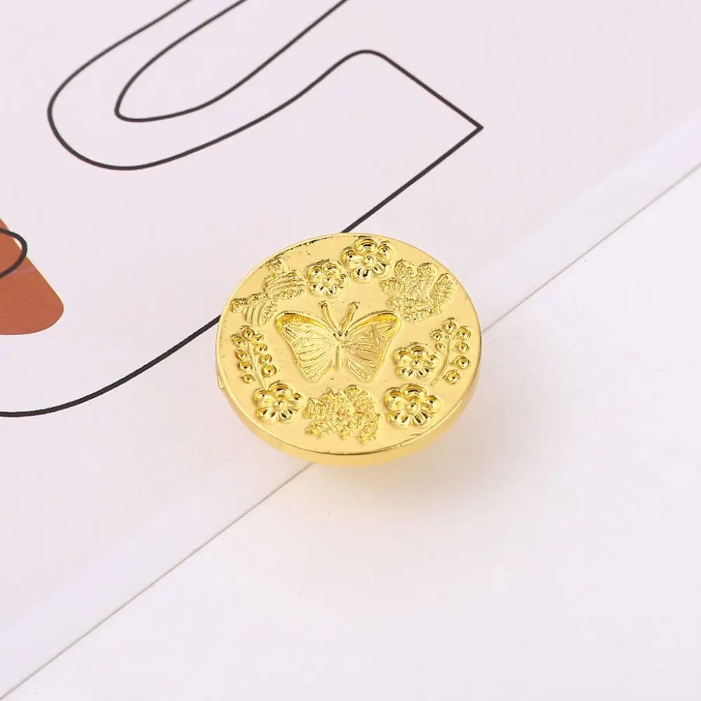 DIY Tool Butterfly Wax Seal Stamp Snowflake European-style Retro Sealing Wax Stamp Head Removable Mini