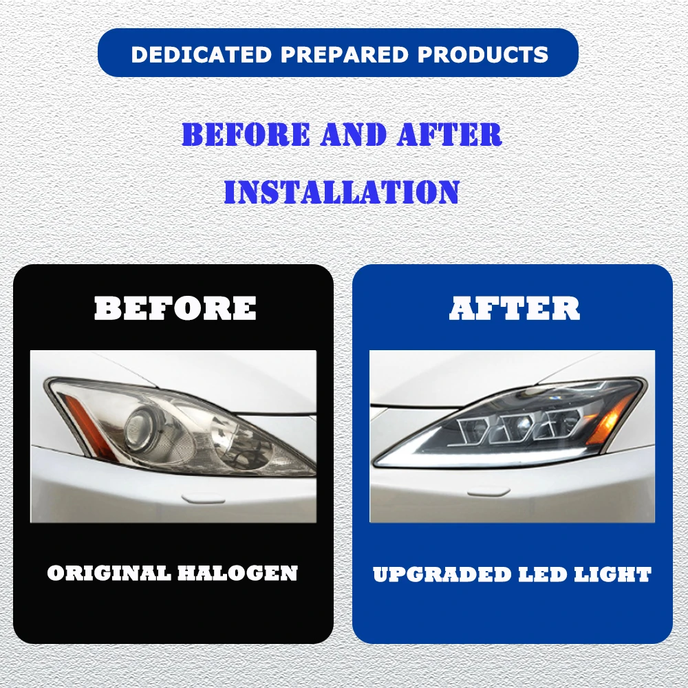 

Hot LED HeadLights For LEXUS IS IS250 06-12 New Style Full Led DRL Car Head Lamp Assembly Signal Accessories Modified Lamp