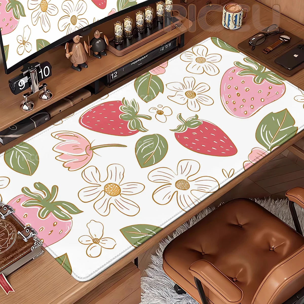 

Strawberry Large Mouse Mats Carpet Keyboard Deskmat Pattern XXL Mouse pad Large Anime Gaming Accessories Mause Pad E-Sports