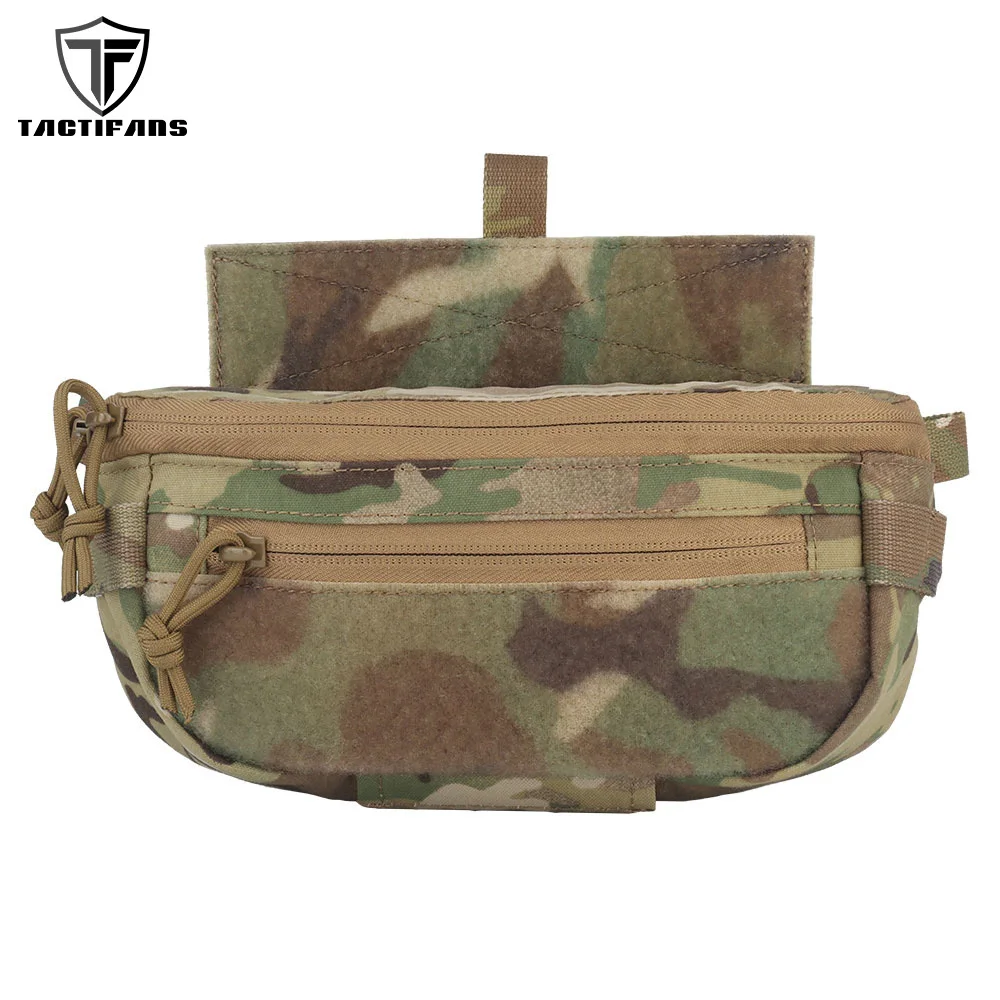 Tactical Dump Pouch Sub Abdominal Belly Waist Pouch Hook And Loop Attachment EDC Waist Belt Strap Sling Bag Hunting Fanny Pack