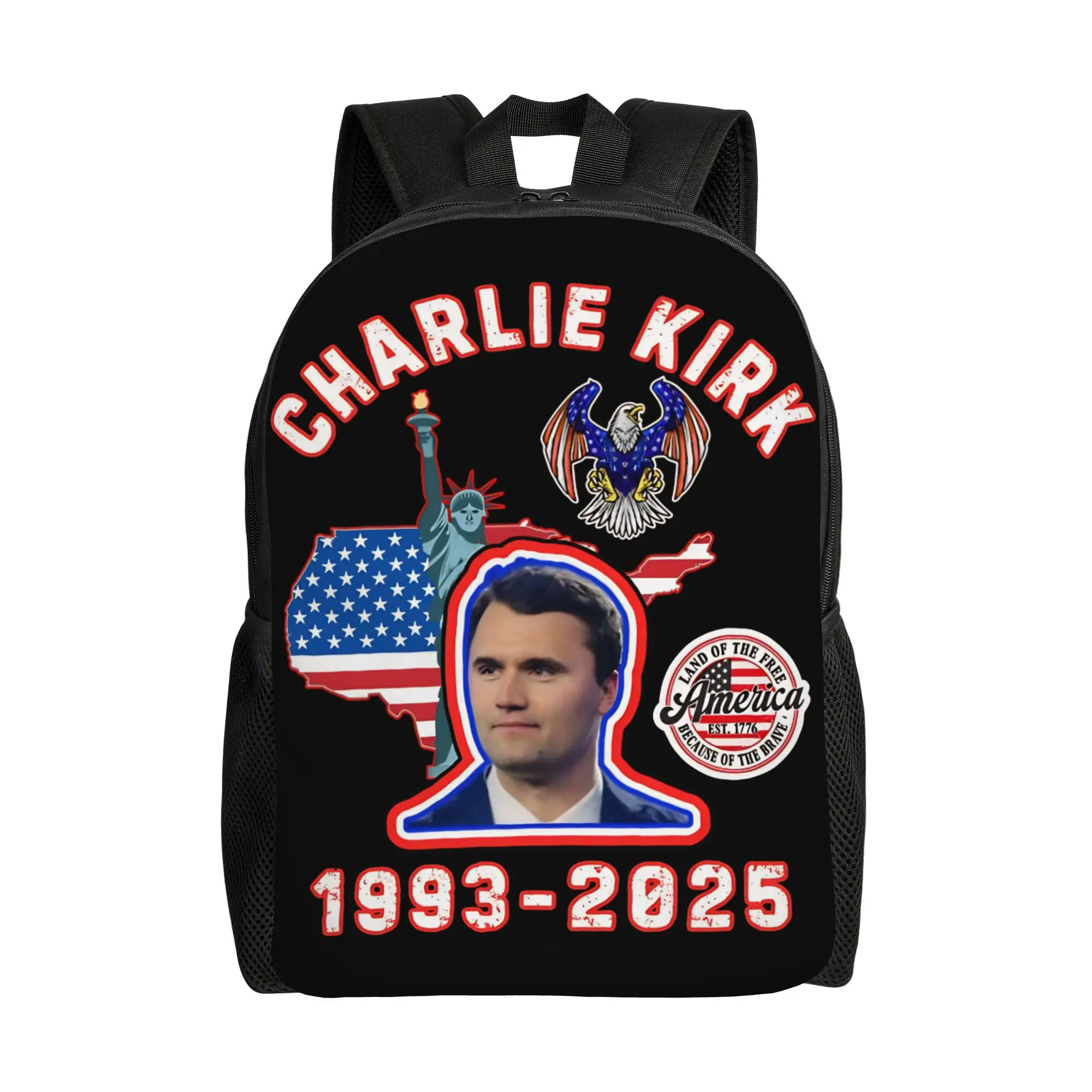 Rest In Peace Charlie Kirk Rip Backpack  Trekking Backpacks Student Cool School Bags Design Large Rucksack