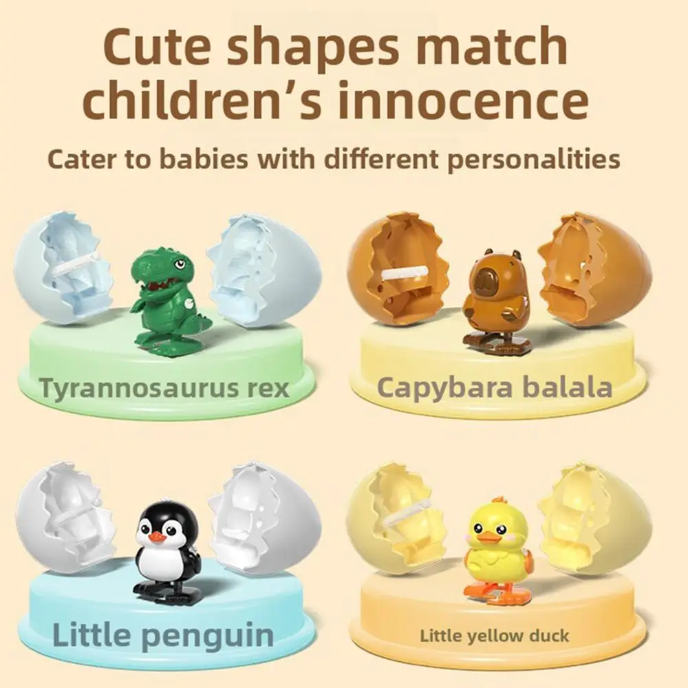 Mécanisme créatif d'enroulement d'œuf rebondissant, dessin animé, Action de marche en plastique, œuf de Capybara, ornement décoratif