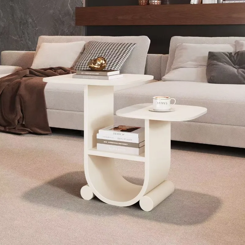 Simple Rock Plate Living Room Sofa Tables Modern Removable Bedroom Storage Table Multifunctional Creative Art Home Decoration