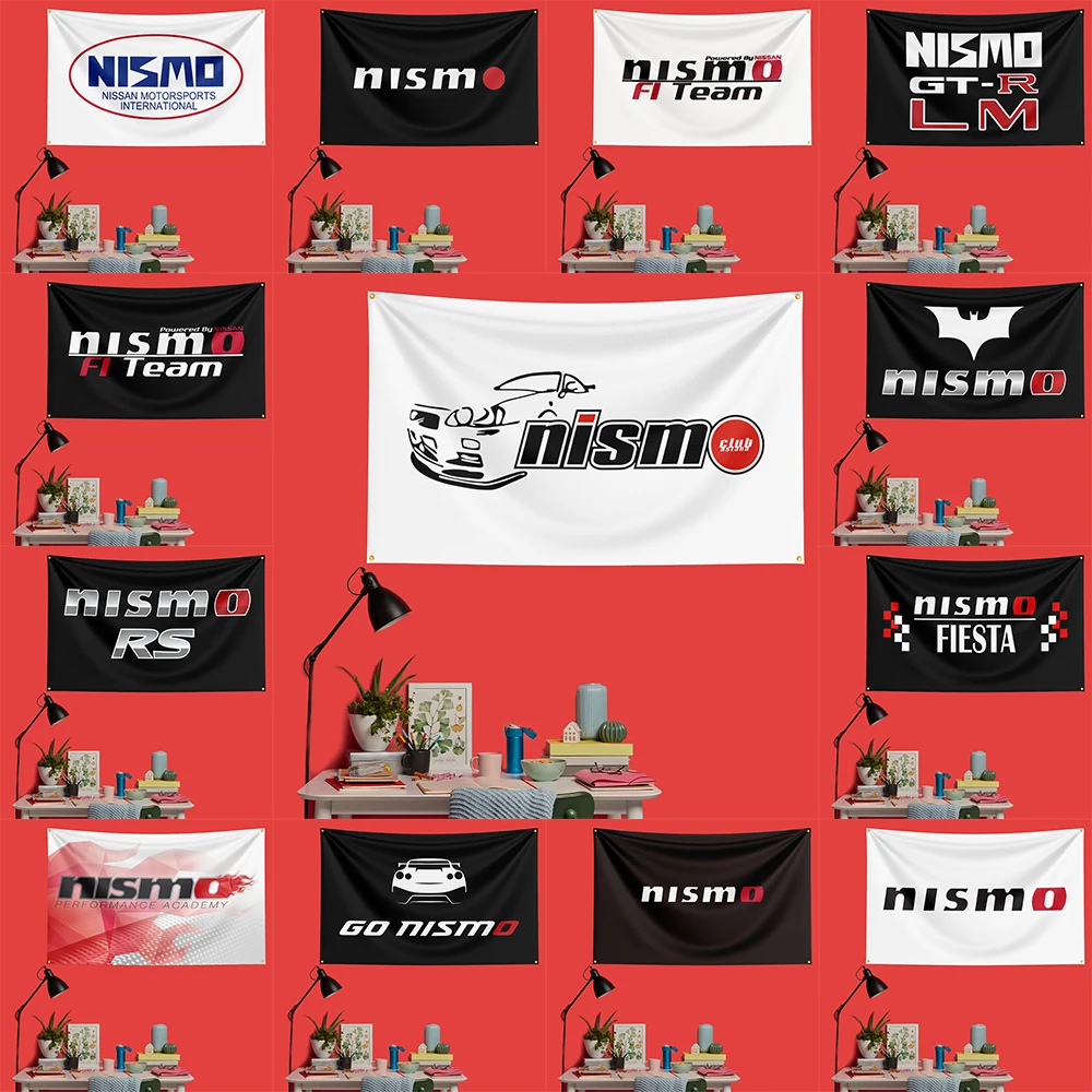 

NISMO Racing Flag 3x5 FT 90x150cm Polyester Garage Wall Decor Banner For JDM Fans