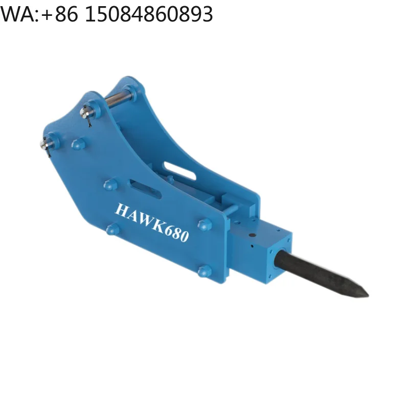 Backhoe Loader Hydraulic Rock Breaking Hammer Attachment, High Strength Tool For Quarry Stone Demolition Construction Jobs