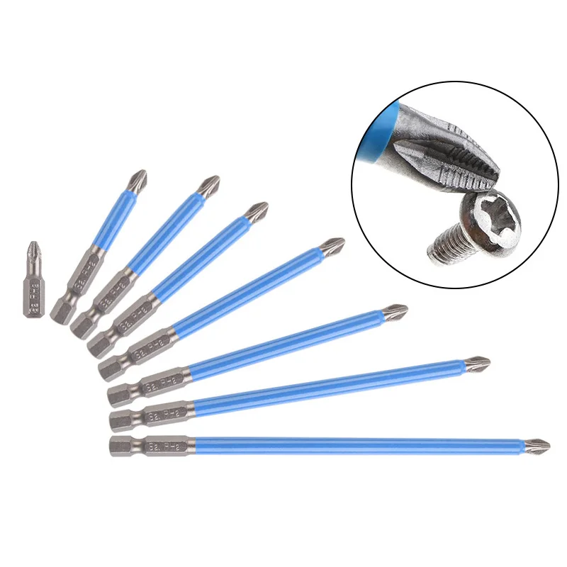 Cross Non-Slip Drill Strong Magnetic Wind Batch Head PH2 High Hardness Hand Drill Bit Screw Electric Screwdriver Set S2