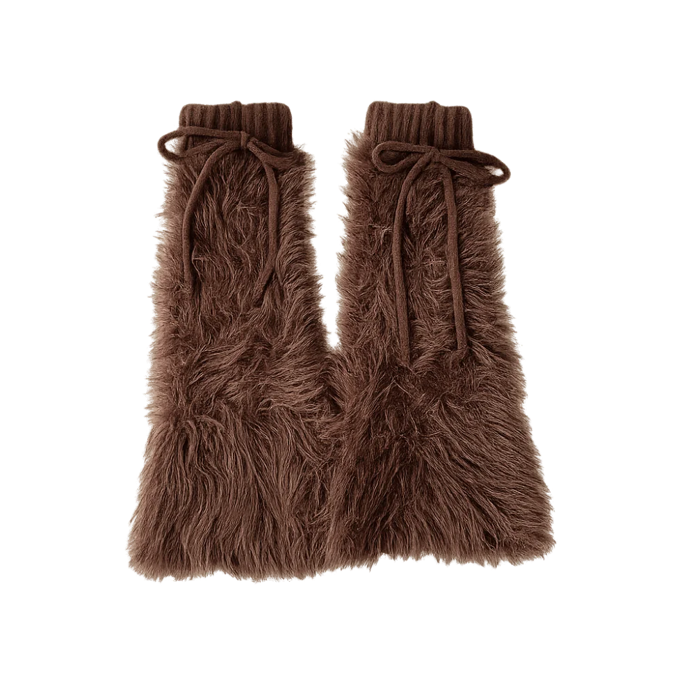 

Vintage Knitted Winter Leg Warmers Y2K Harajuku Leg Coverings Lolita JK Foot Cover Long Stockings Accessories