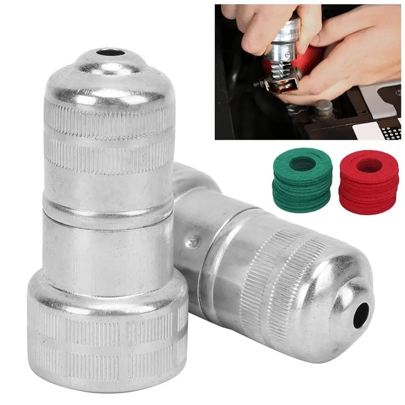 For Terminal& Post Scrubbing 1 Set Automotive Car Battery Cleaning Brush, Marine Grade Quality-T61C