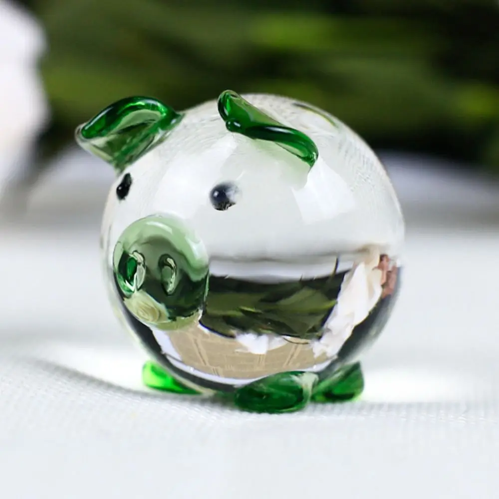 Home Decoration Little Pig Figurines Souvenir Gifts Art&Collection Crystal Miniature Crystal Handmade Table Ornaments