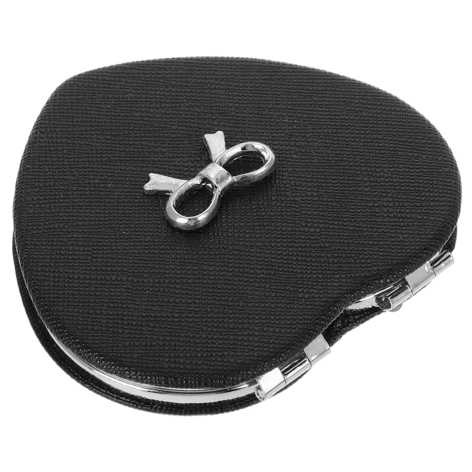 

Cute Heart Shaped Pocket Mirror Portable Mini Double Sided Compact Mirror for Makeup on The Go with Adorable Bow Decoration