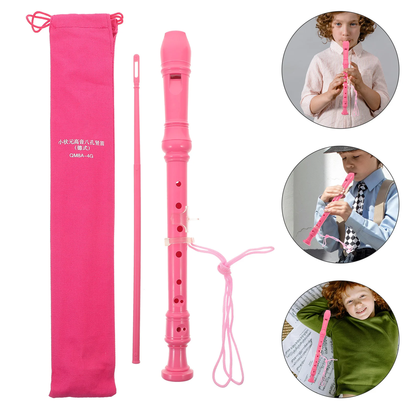 

1 Set Beginner 8-Hole Clarinet Plastic Student Wind Instrument For Kids Practice Professional Musical Flute Durable Abs Material