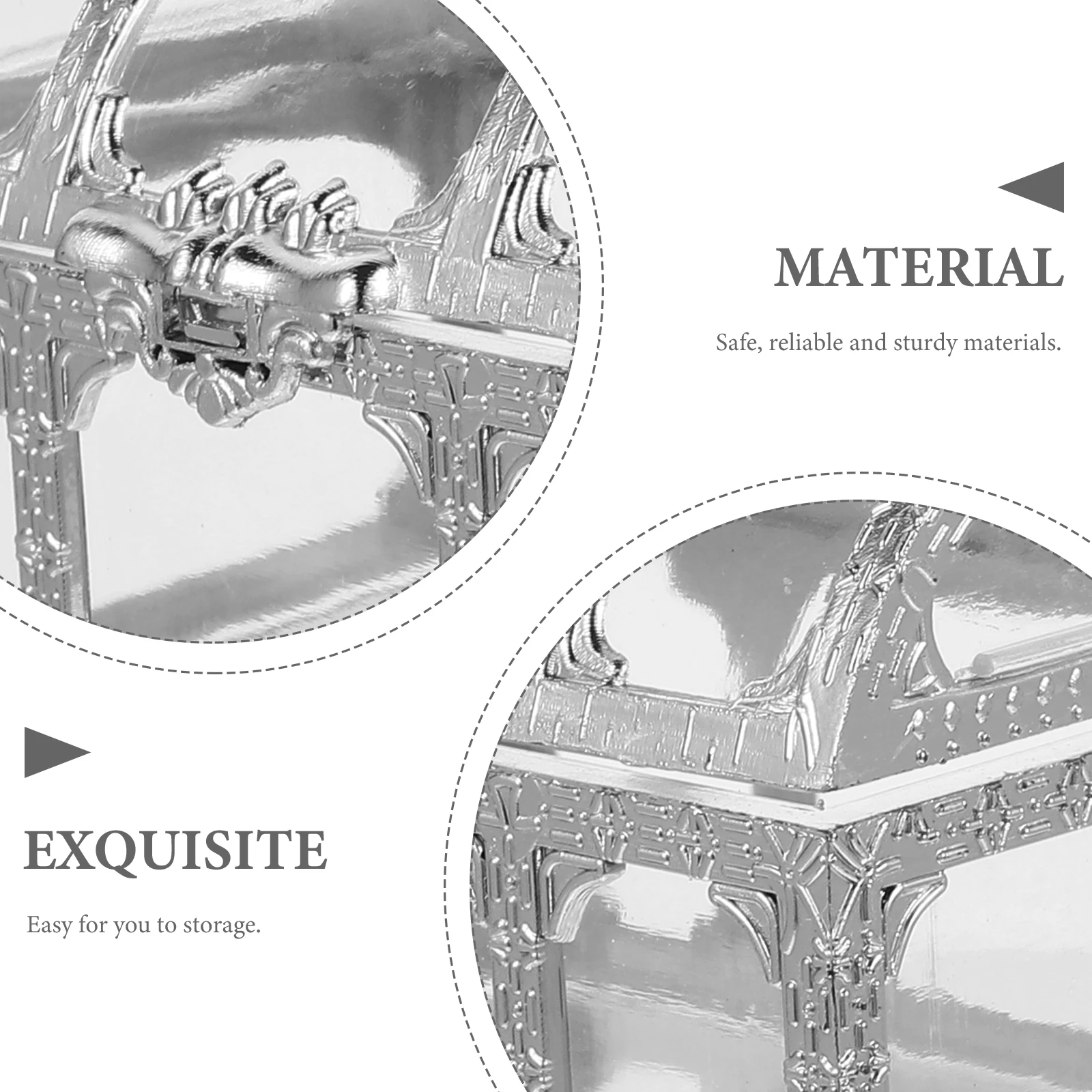 

10Pcs Candy Box Treasure Chest Design Clear Plastic Holder for Wedding Party Candy Container Treat Storage Case