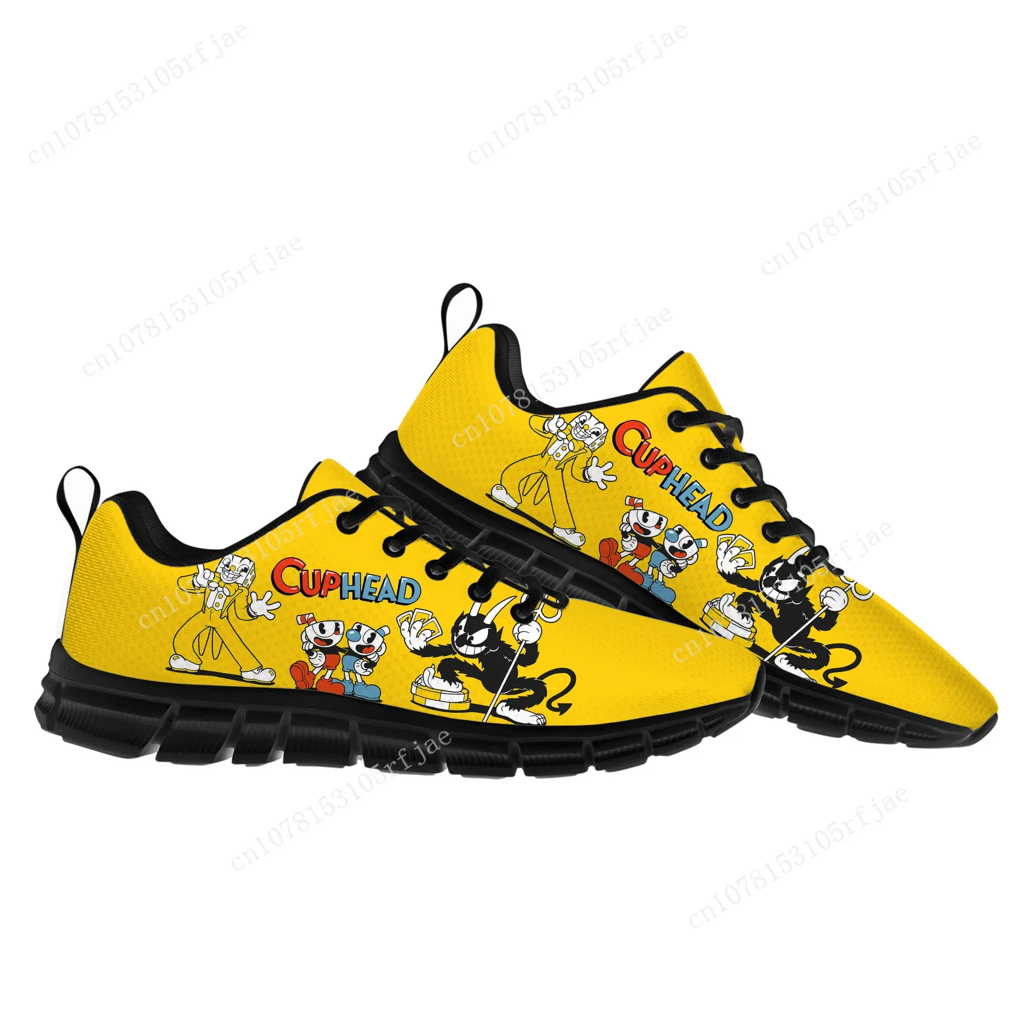 

Hot Cupheads Mugmans Cartoon Game Sports Shoes Men Women Teenager Kids Children Sneakers High Quality Sneaker Custom Built Shoes