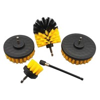 7pcs Deep Cleaning Drill Brush Set Durable PP Drill Scrub Kit Multi-function Extension Pole Drill Attachment Cleaning Tool