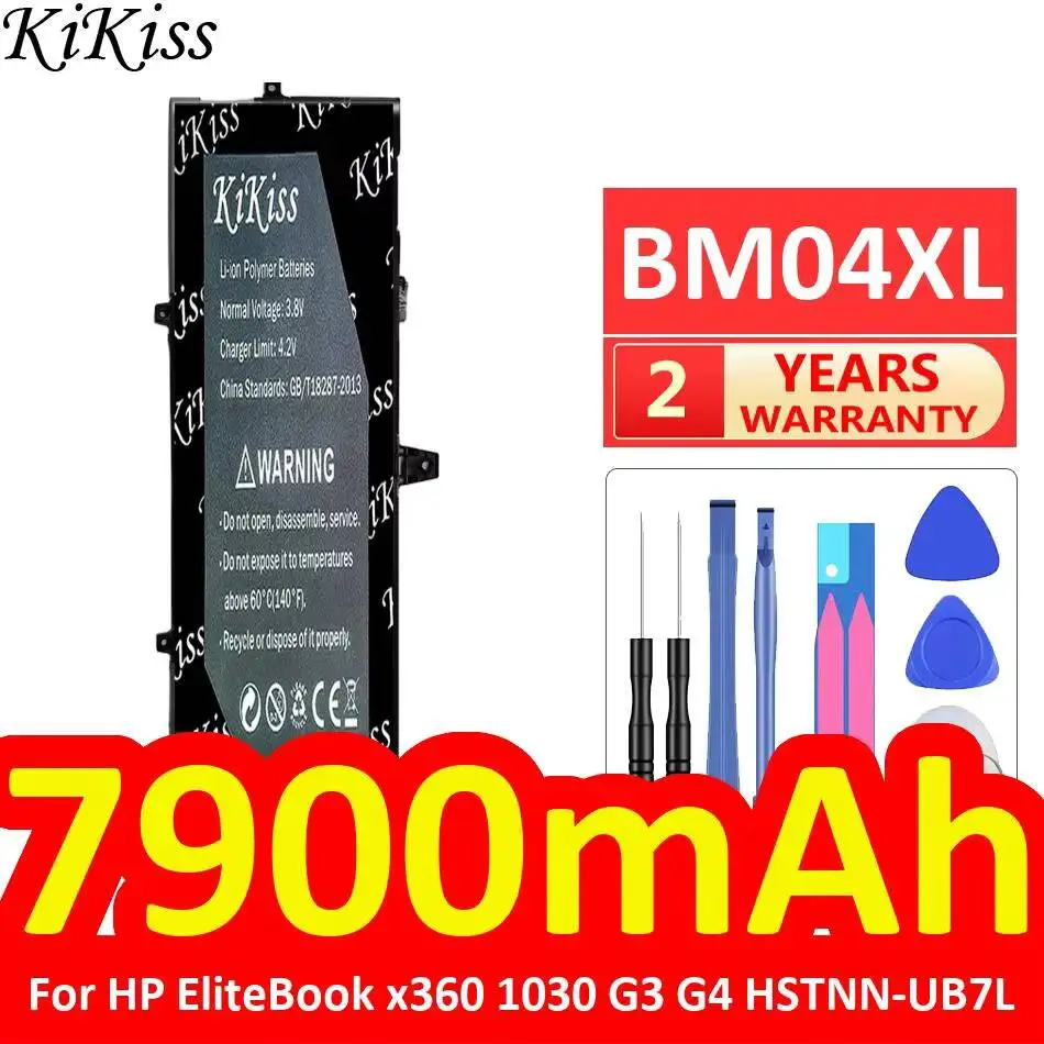 BM04XL 2-IN-1 Laptop Battery High-Efficiency 7900mAh For HP Elitebook x360 1030 G3 G4 Hstnn-UB7L